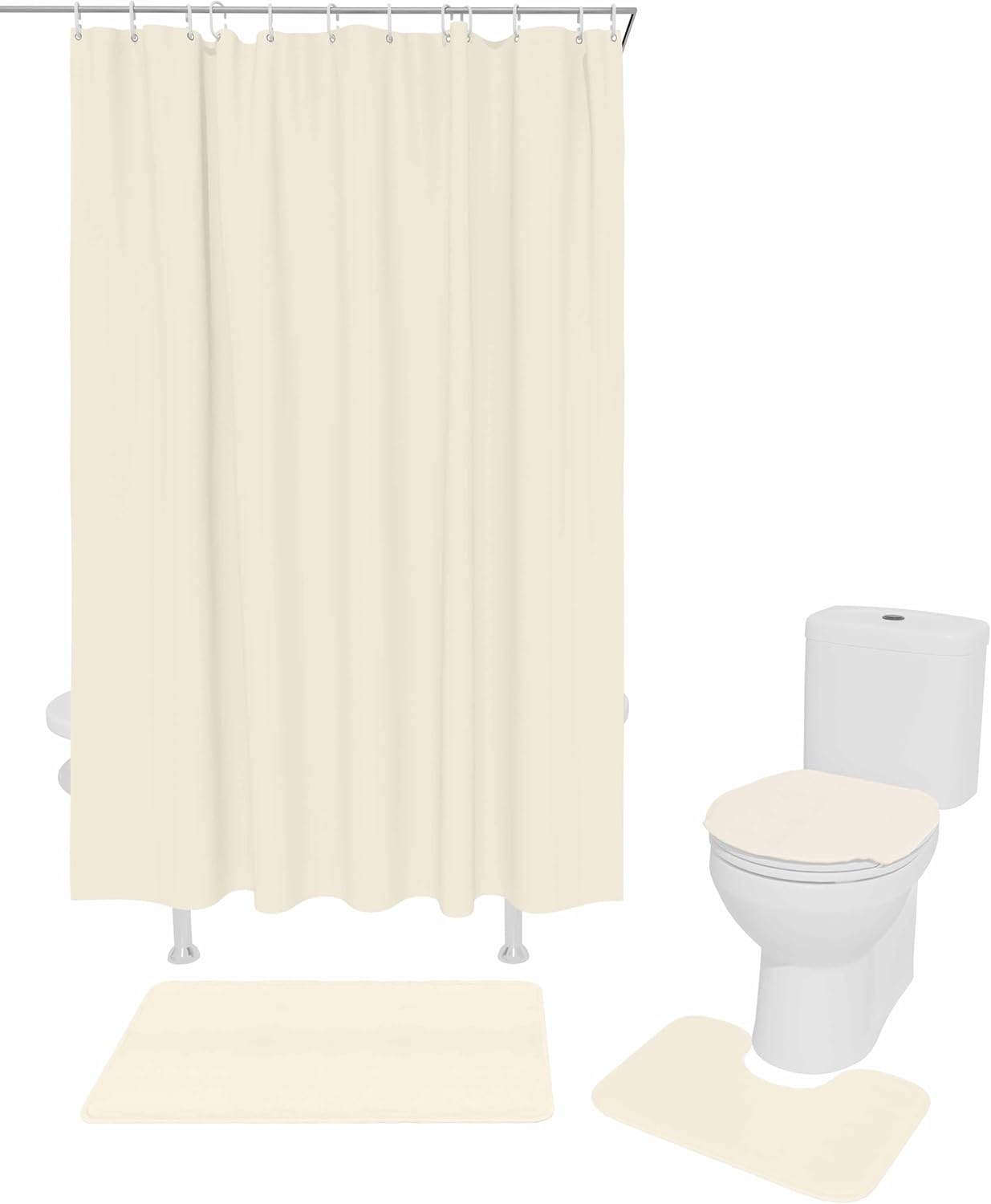 ZOE GARDEN 72x72 Minimalist Bathroom Set