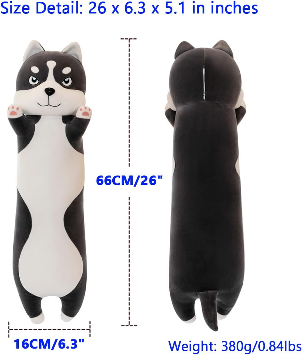 HUGGable Long Husky Stuffed Animal Dog Plush 26 In for Kids