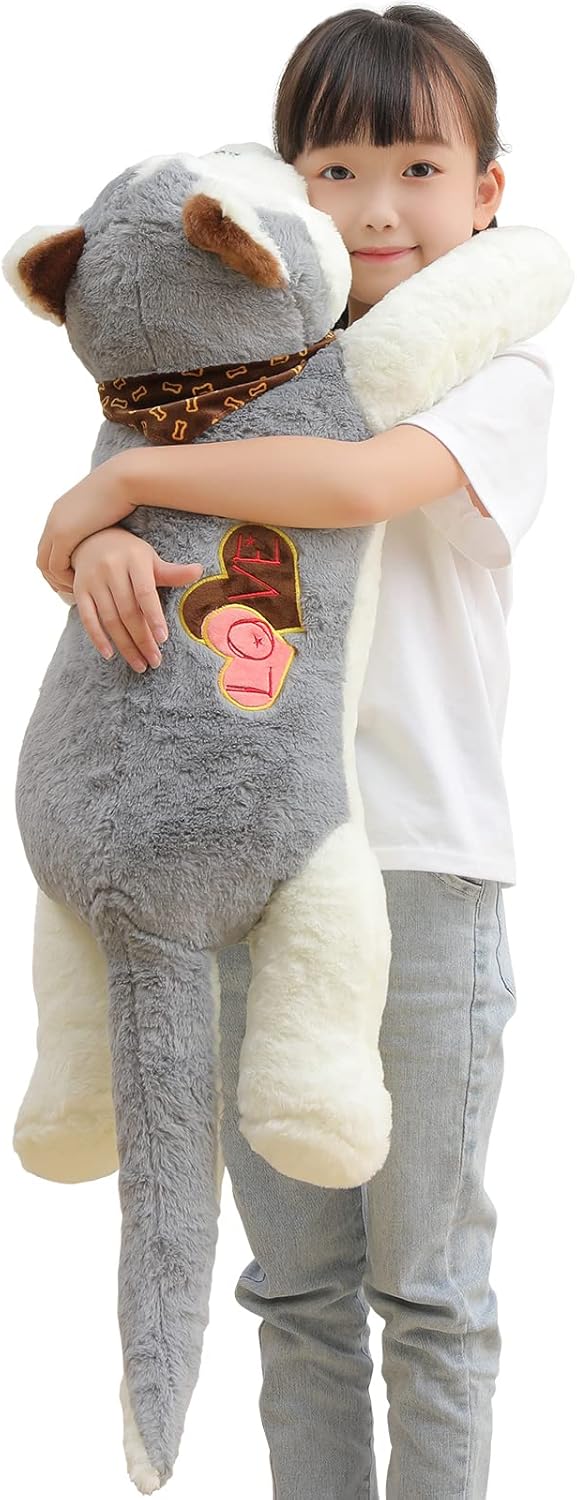 Big Comfy Husky Dog Plush Toy for Kids and Adults 32-inch