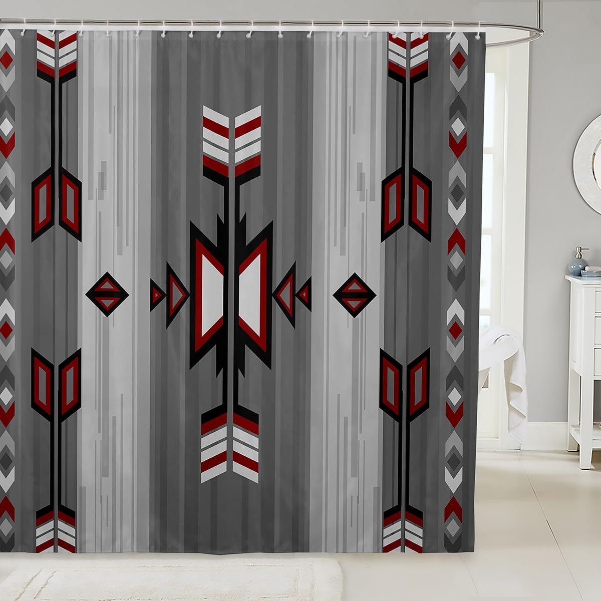 Unique Boho Shower Curtain Set