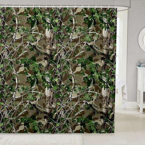 Camouflage shower curtain 72x78