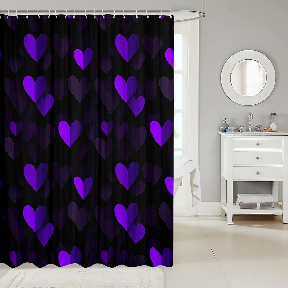 Fun Washable Bath Curtains for Kids 72x72 Set
