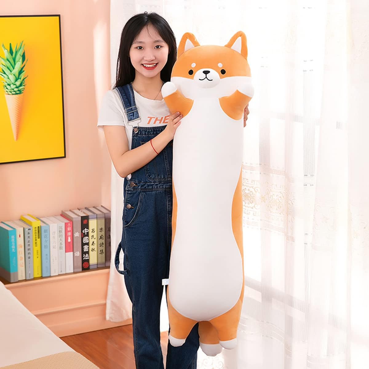 Long Dog Pillow Cuddling Friend