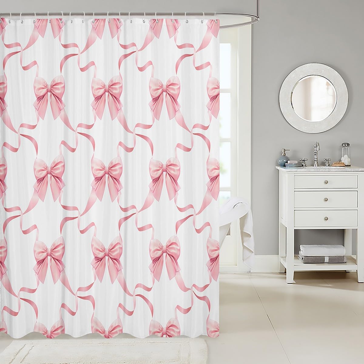 Feelyou Bow Bath Curtain