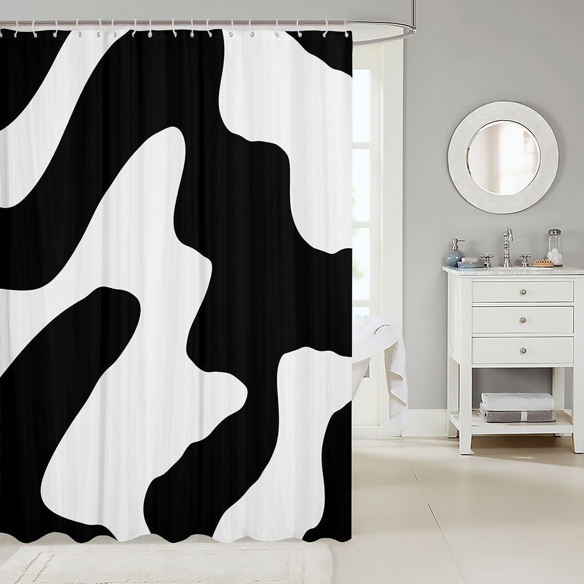 Colorful Geometry Shower Curtain Set