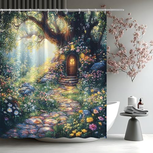 Fairy Forest Enchanted Shower Curtain Set 70x70