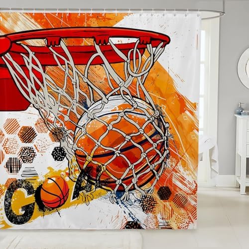 Feelyou Boys Basketball Shower Curtain