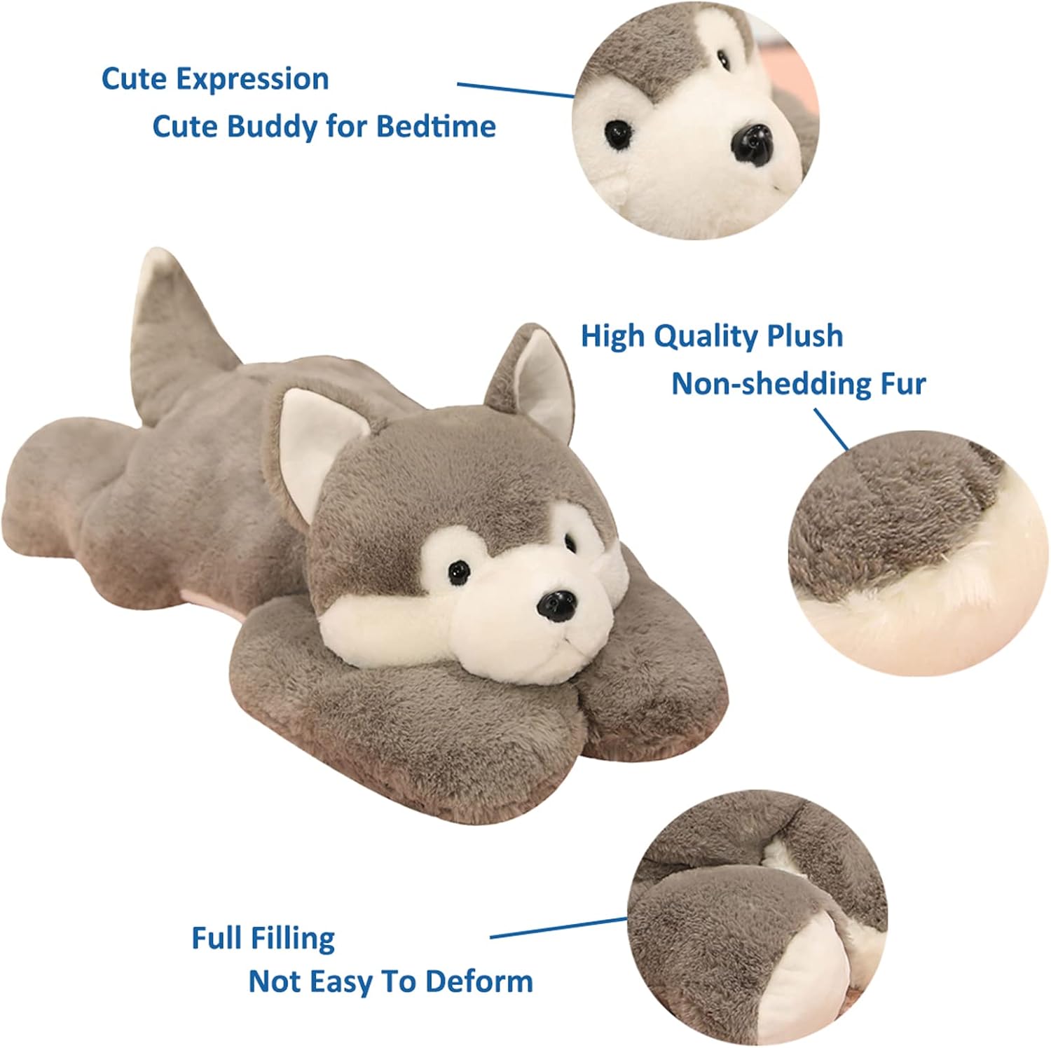 Safe and Cute Husky Plush