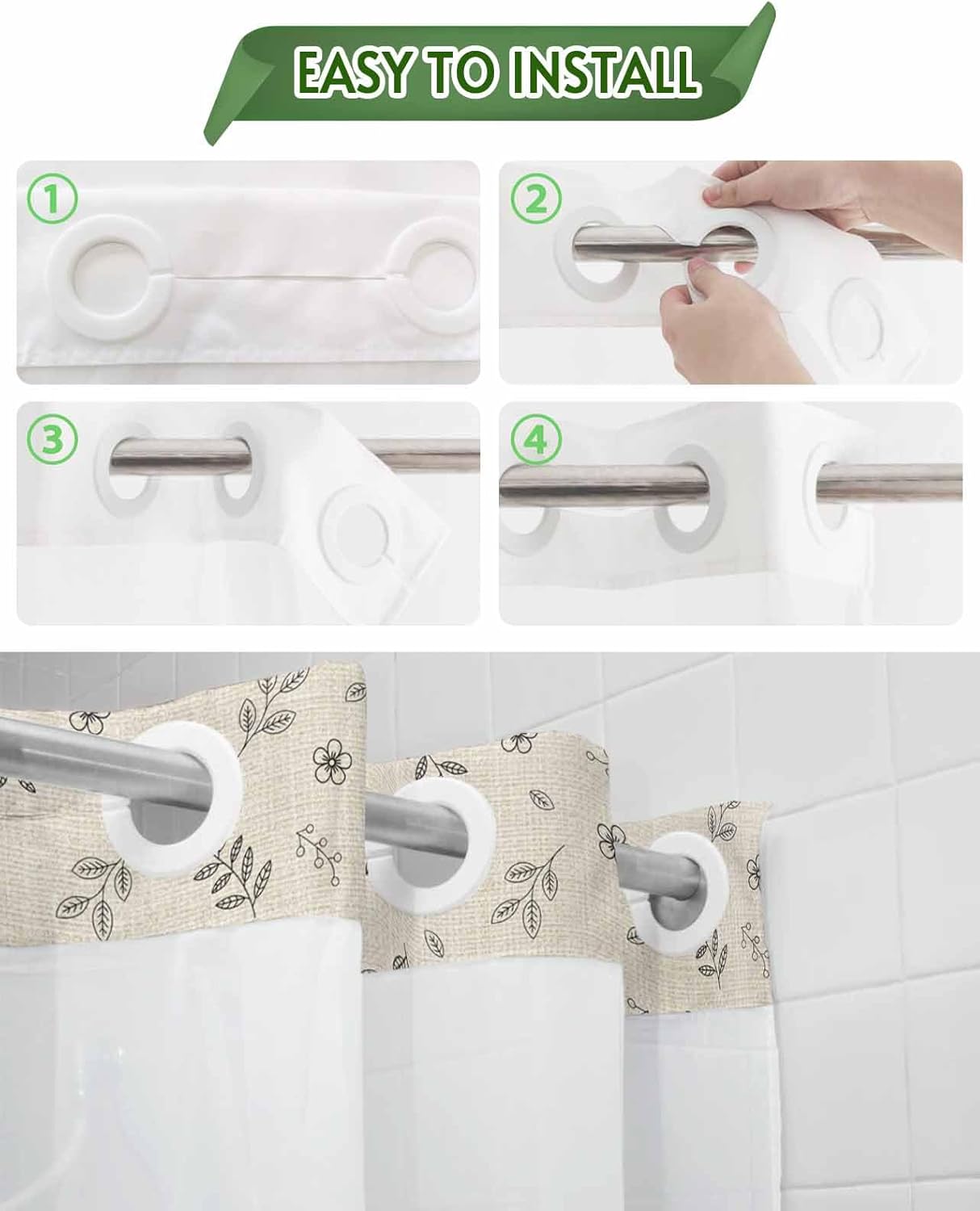 Rustic Farmhouse Shower Curtain Set