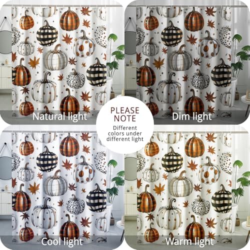 TPHIHPT FALL PUMPKIN SHOWER CURTAIN 72x78