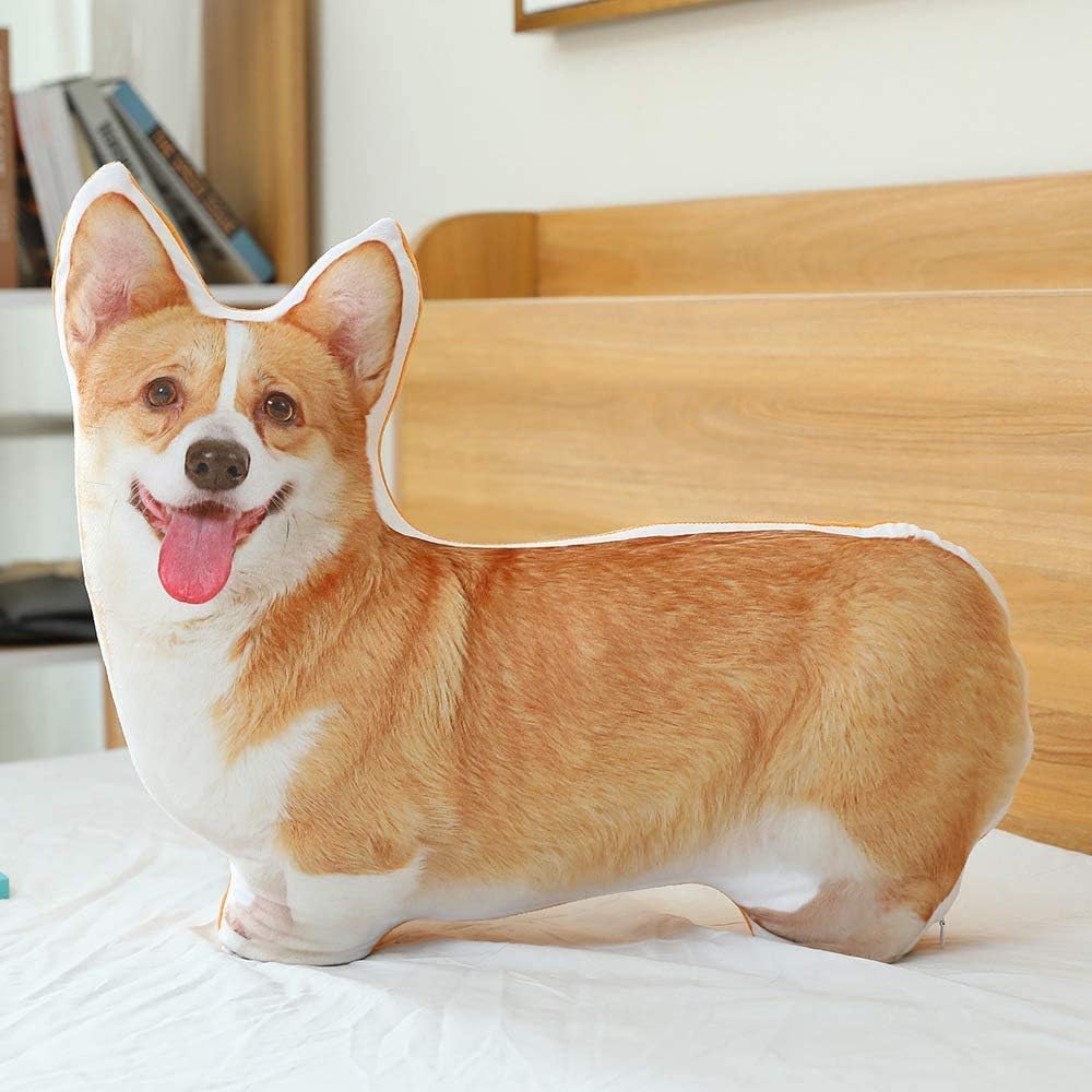 Corgi Plush Pillow Size 22x18in