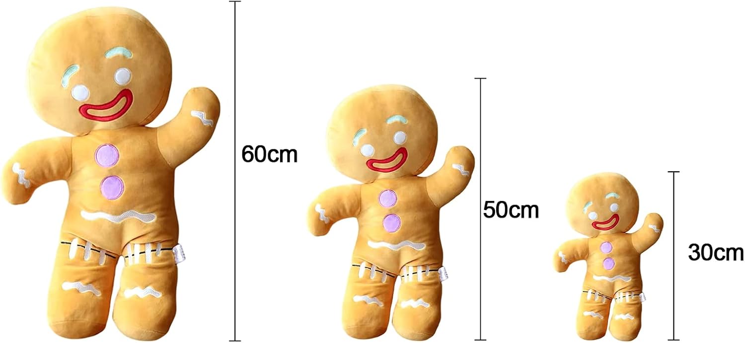 Walbest Gingerbread Man Plush Toy Christmas Decor Throw Pillow