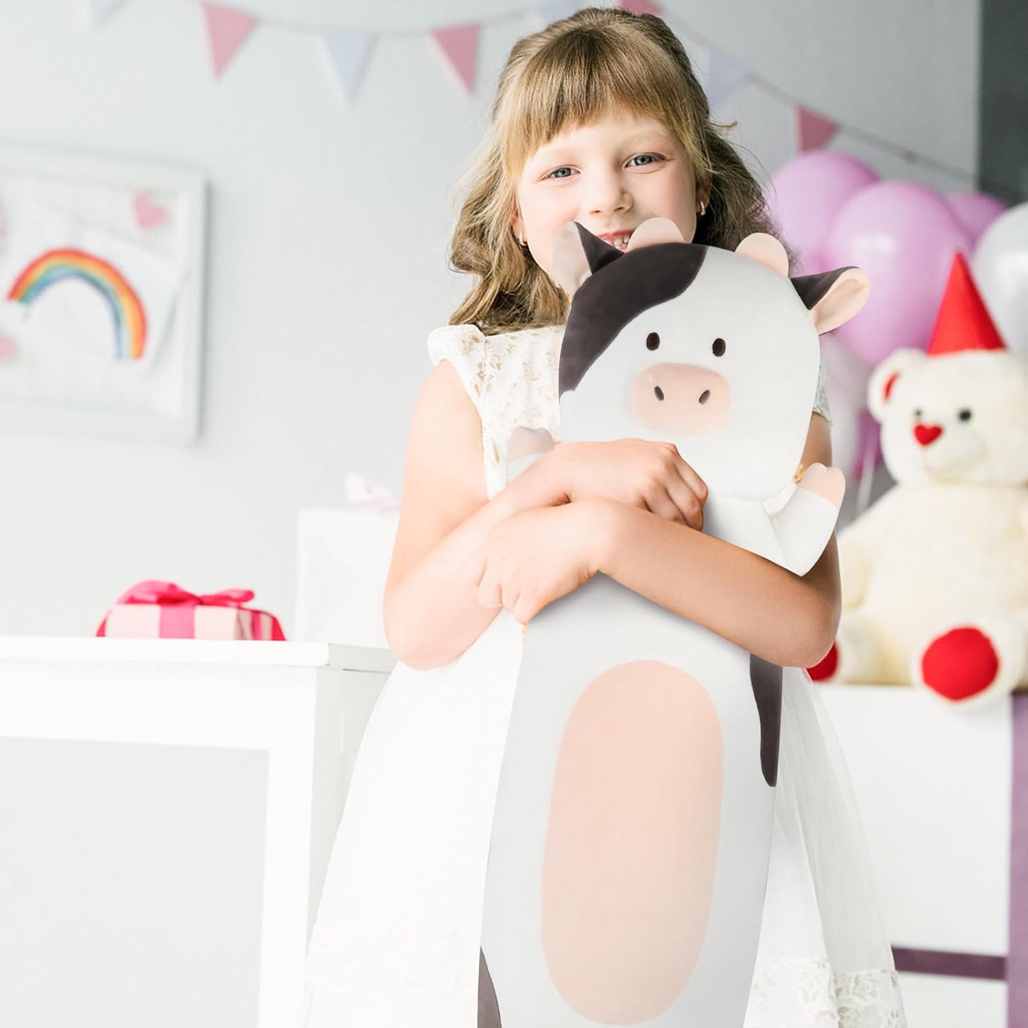 36-inch Milk Cow Plush Pillow