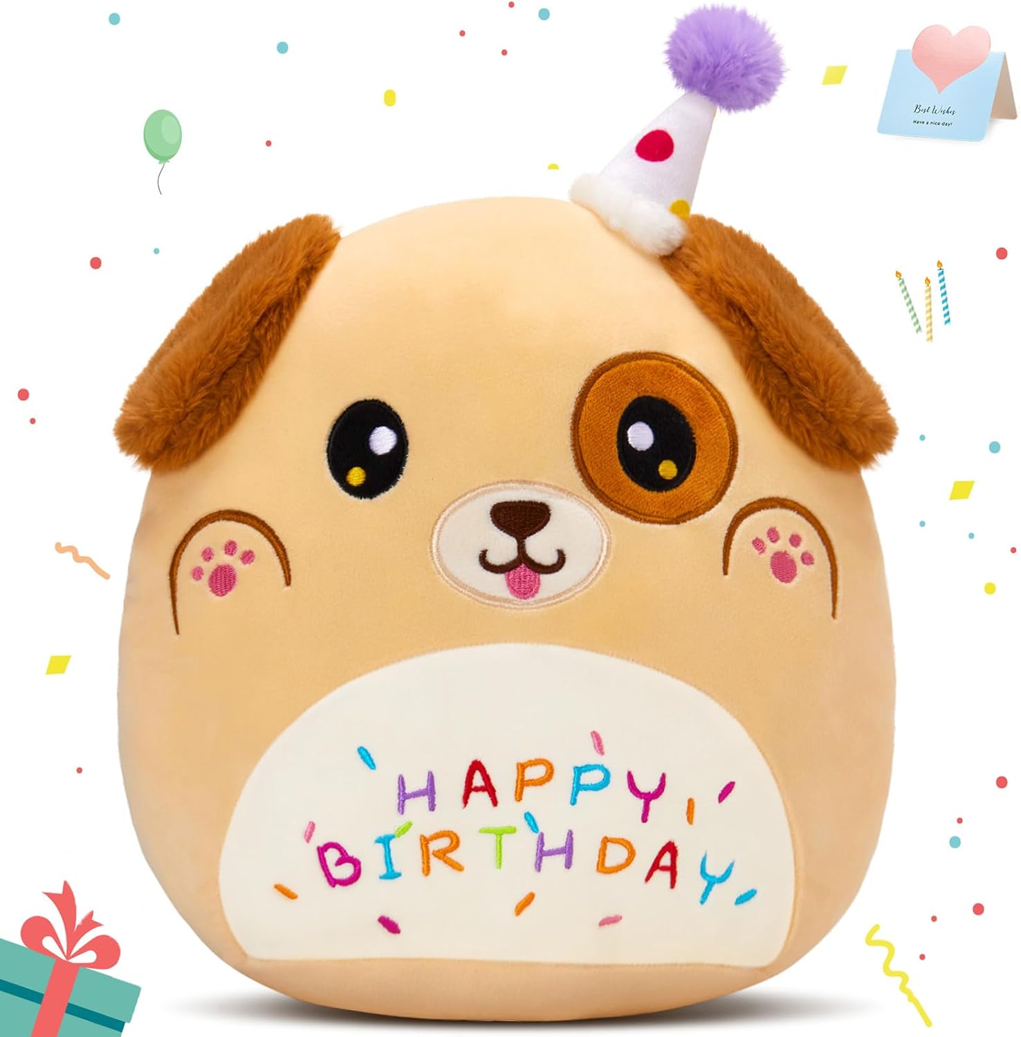 14 Happy Puppy Plush Pillow