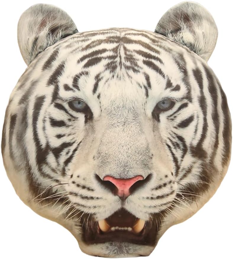 18-Inch Realistic Tiger Head Plush Toy Perfect for Kids