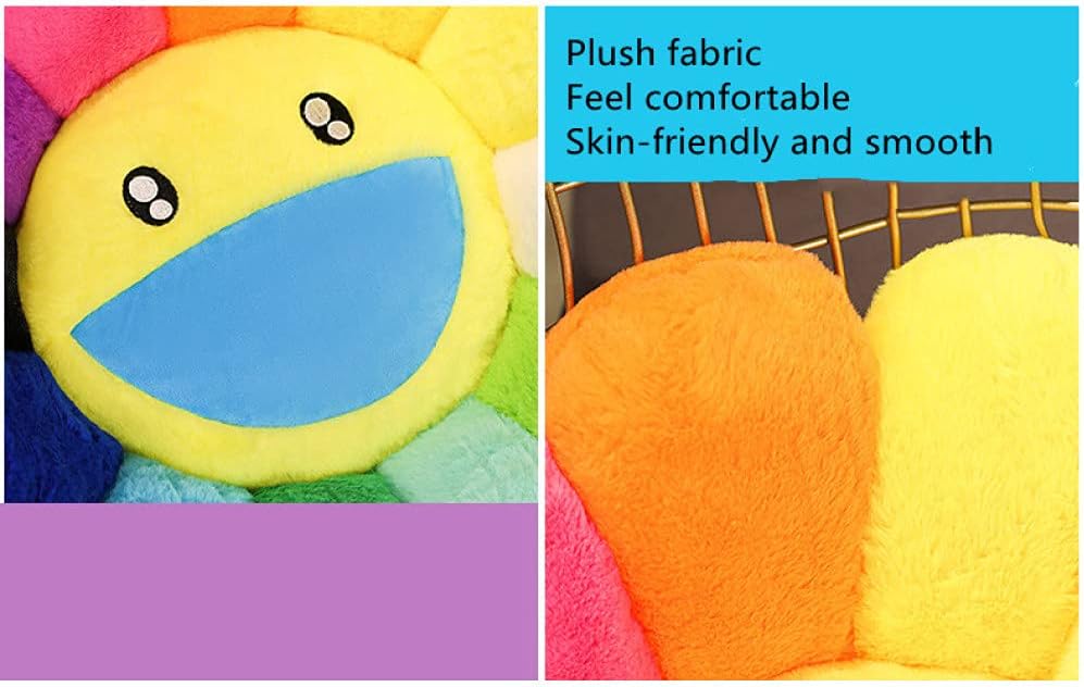 Colorful Plush Sunflower Toy Doll Cushion Pillow