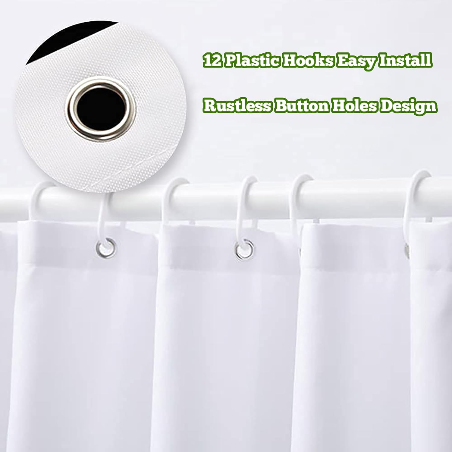 Summer Green Pink Floral Shower Curtain