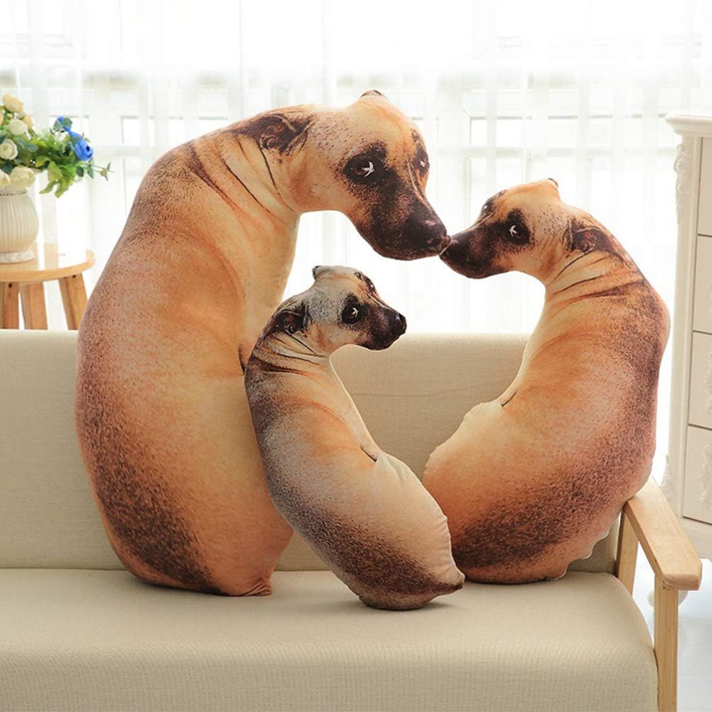 Toys Games Plush Pillows Toyvian 1PC 3D Dog Throw Pillow for Kids