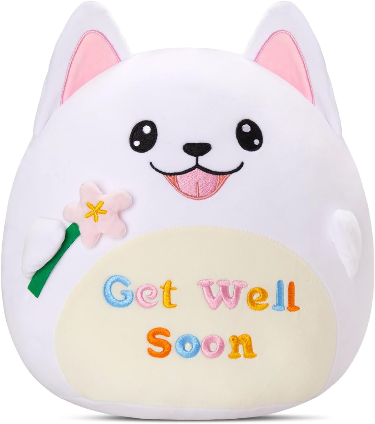 13 Inch Samoyed Dog Get Well Soon Plush Pillow