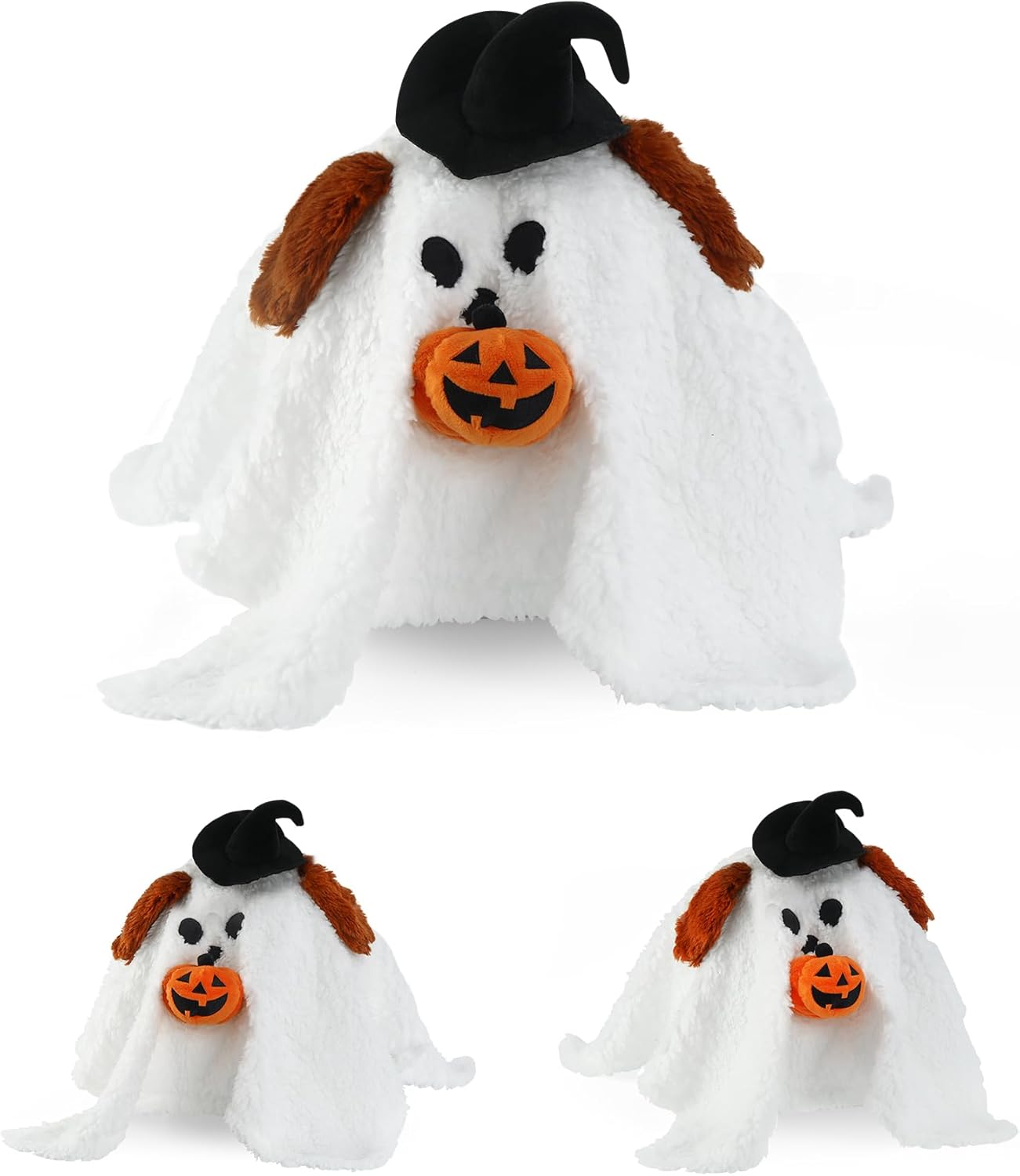 Halloween Plush Toy Spooky Ghost with Pumpkin Pillow