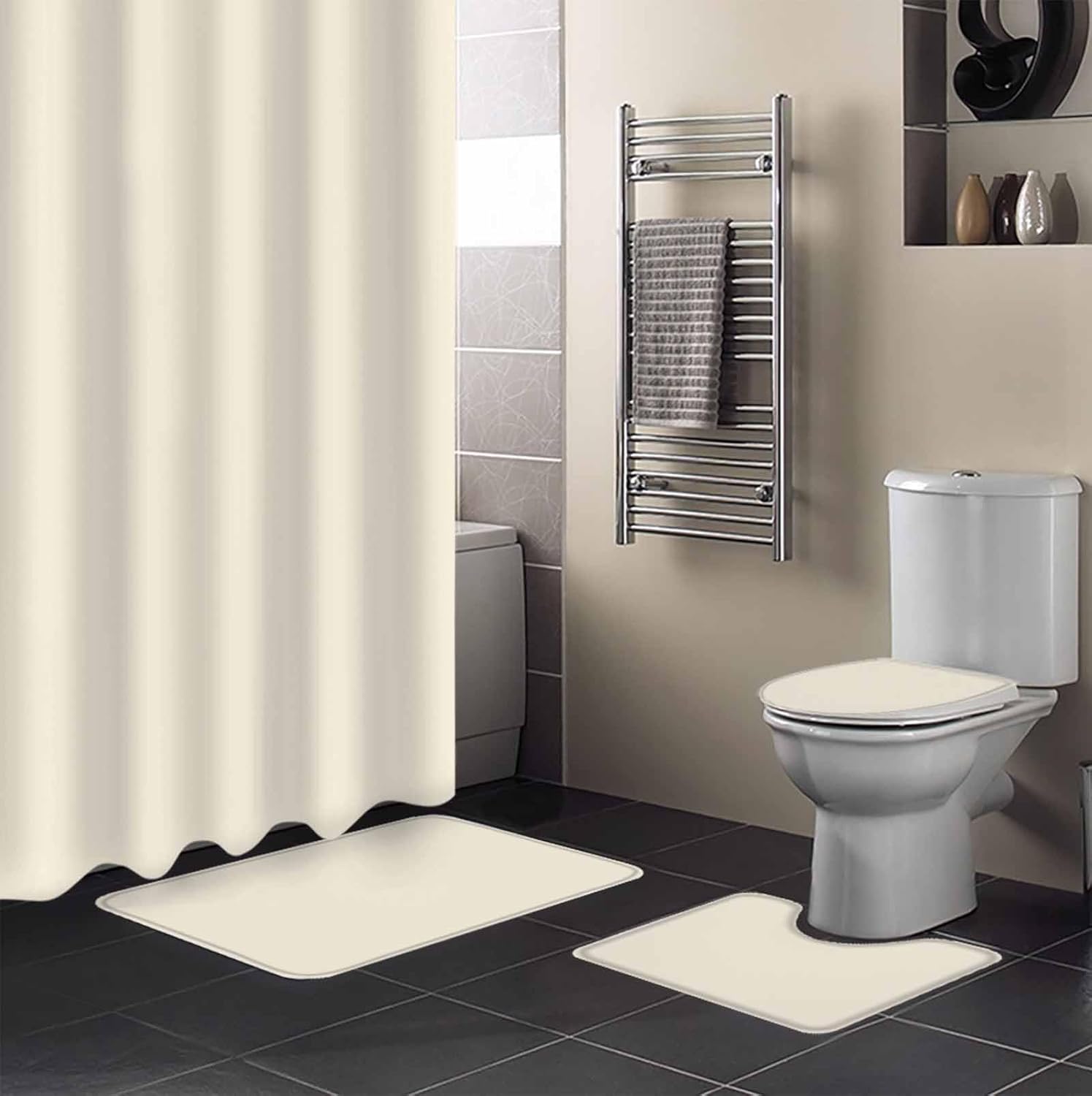 ZOE GARDEN 72x72 Minimalist Bathroom Set