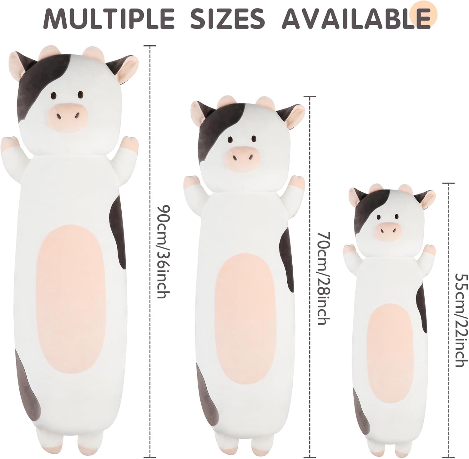 36-inch Milk Cow Plush Pillow