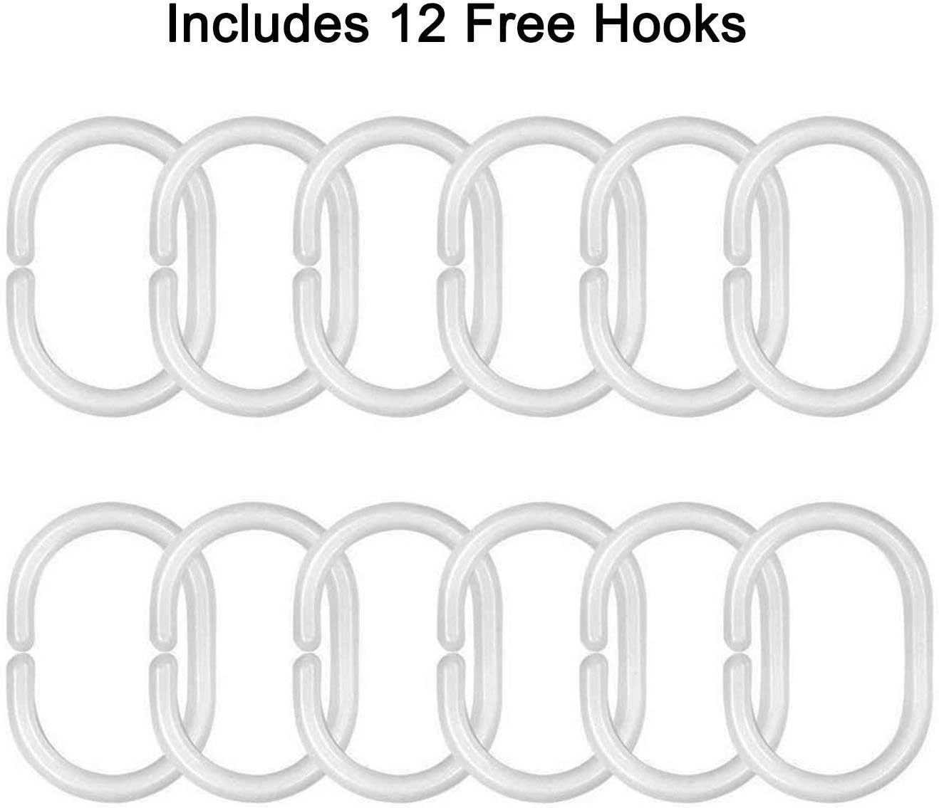 Rouihot Surreal Human Hook Loop Shower Curtain Set