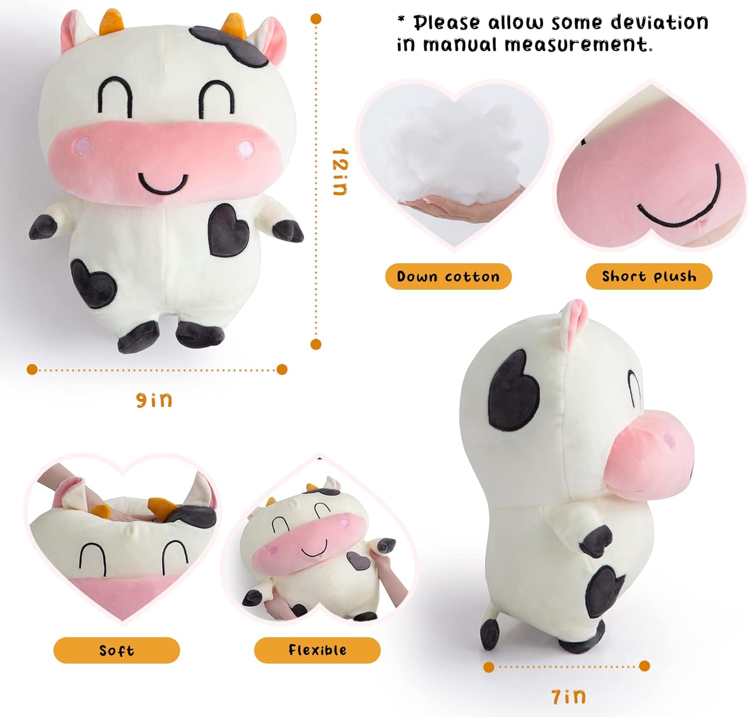 love cow stuffed animal soft plush toy