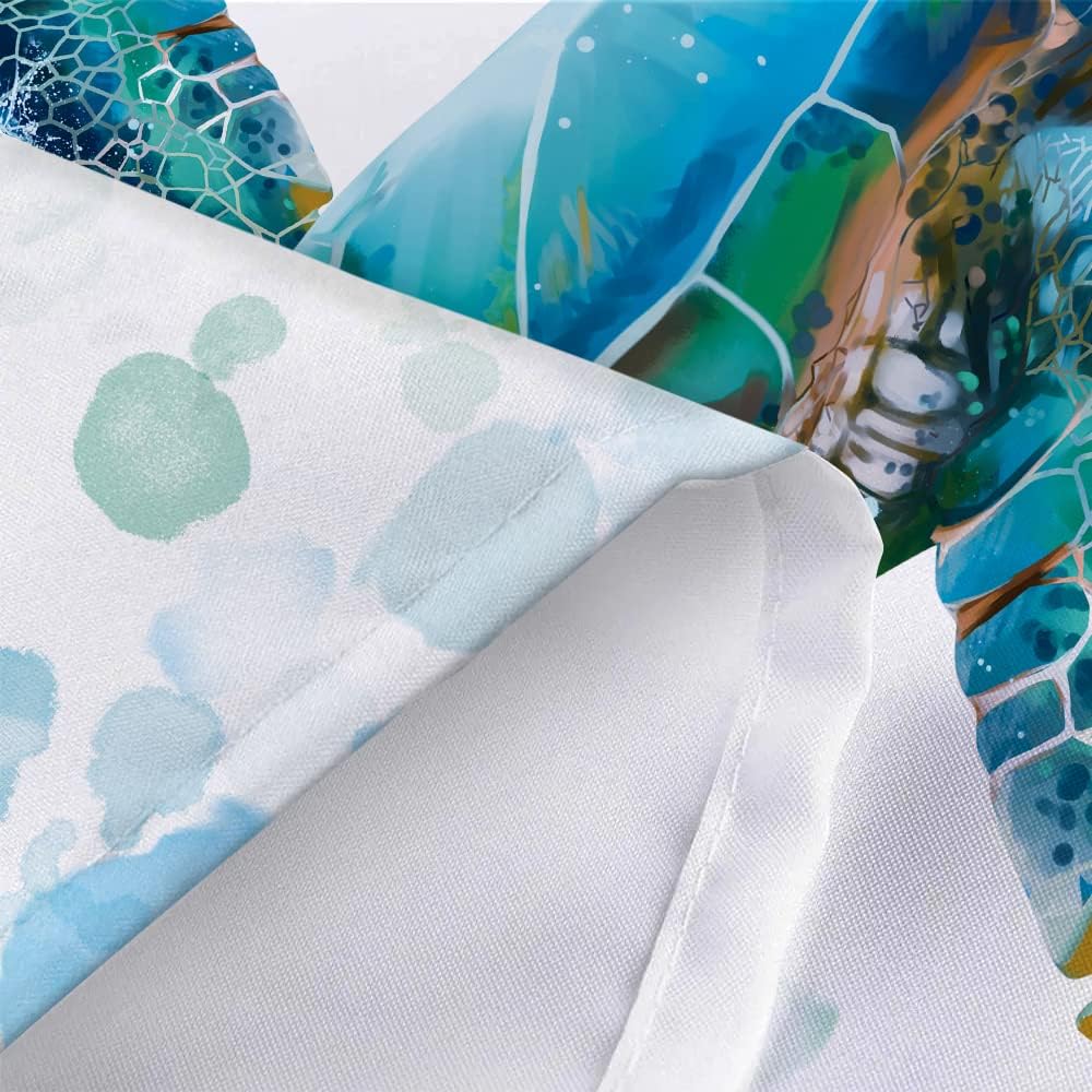 Coastal Fun - Seascape Turtle Shower Curtain Set