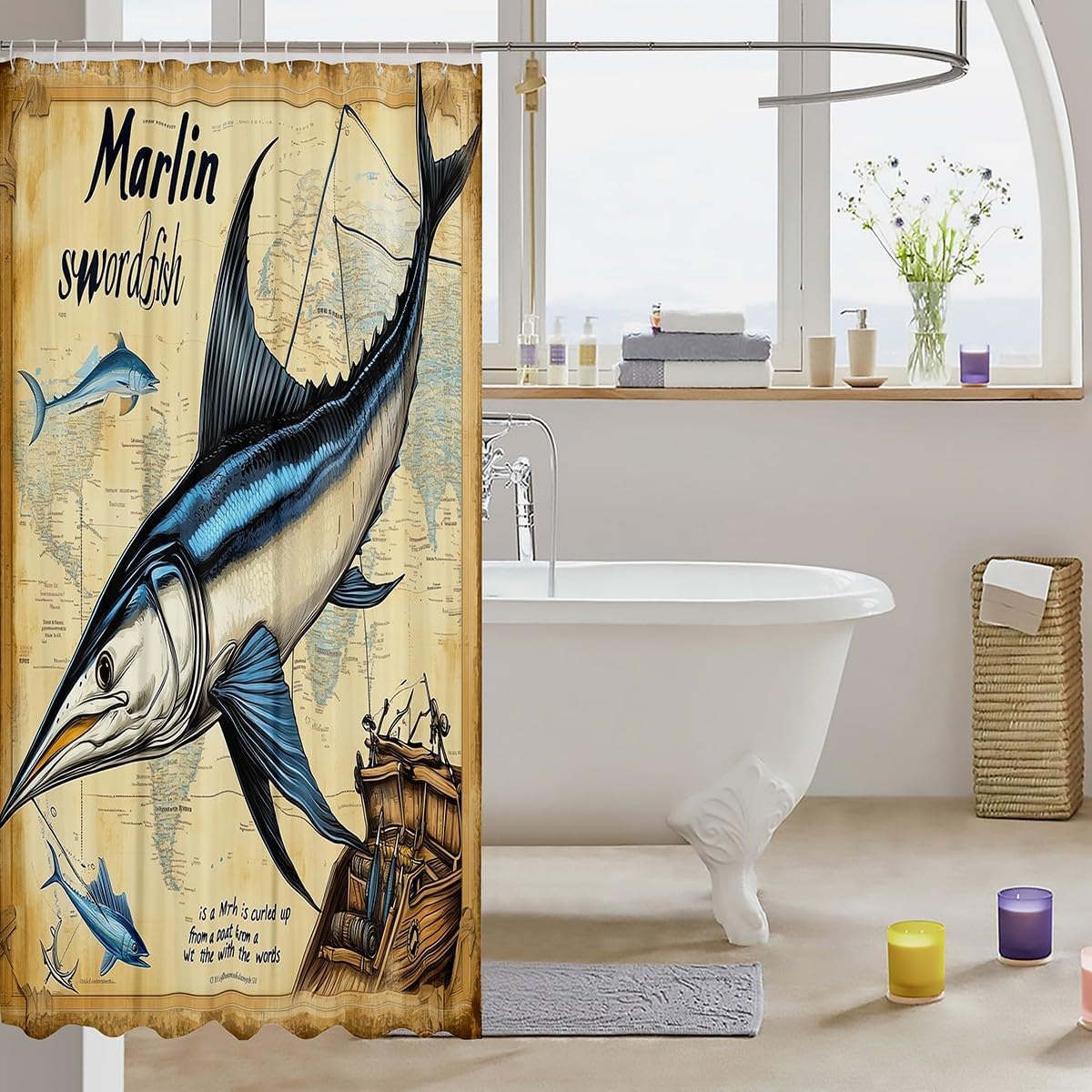 Feelyou Kids Fun Ocean Bath Curtain