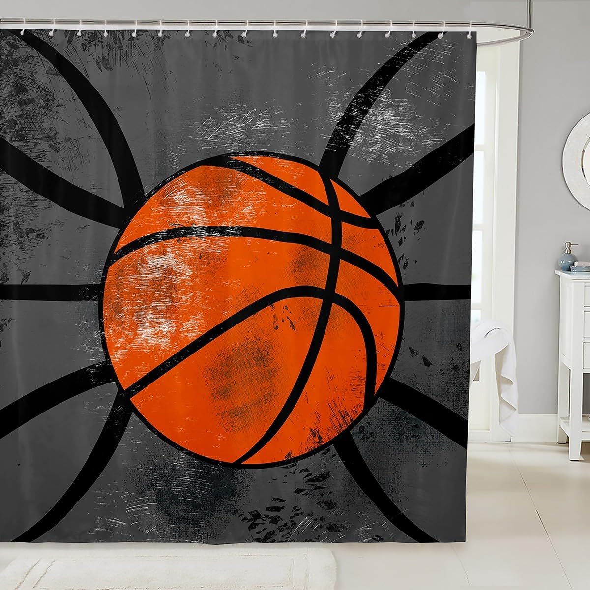 Feelyou Basketball 72x72 shower curtain Boys Girls Kids