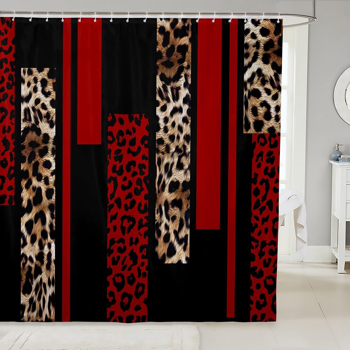 Manfei Leopard Print Shower Curtains