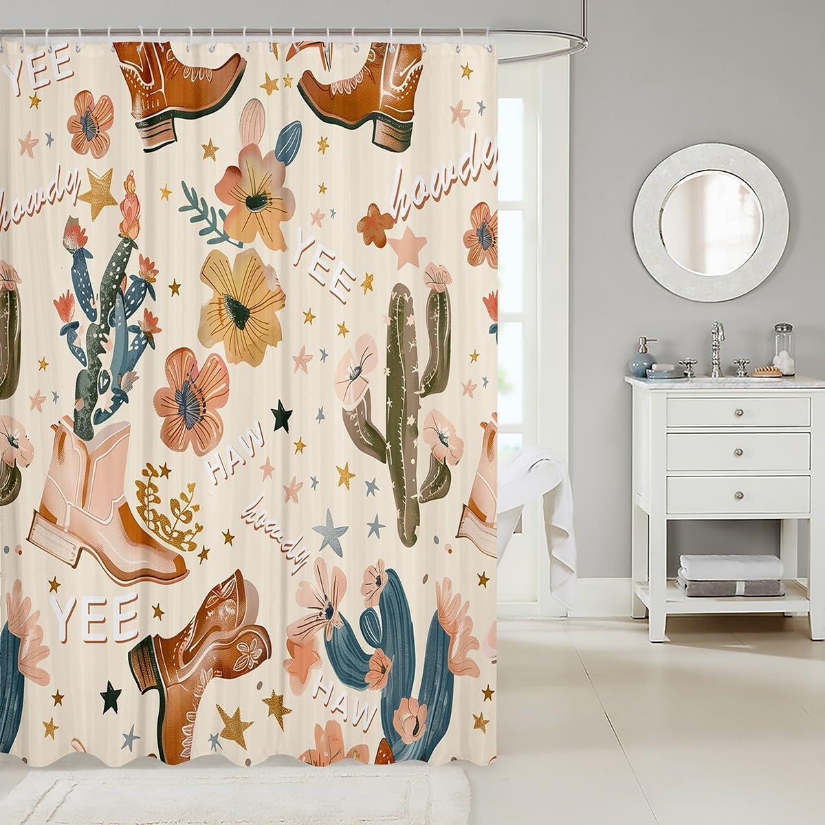 Manfei Cowboy Shower Curtains