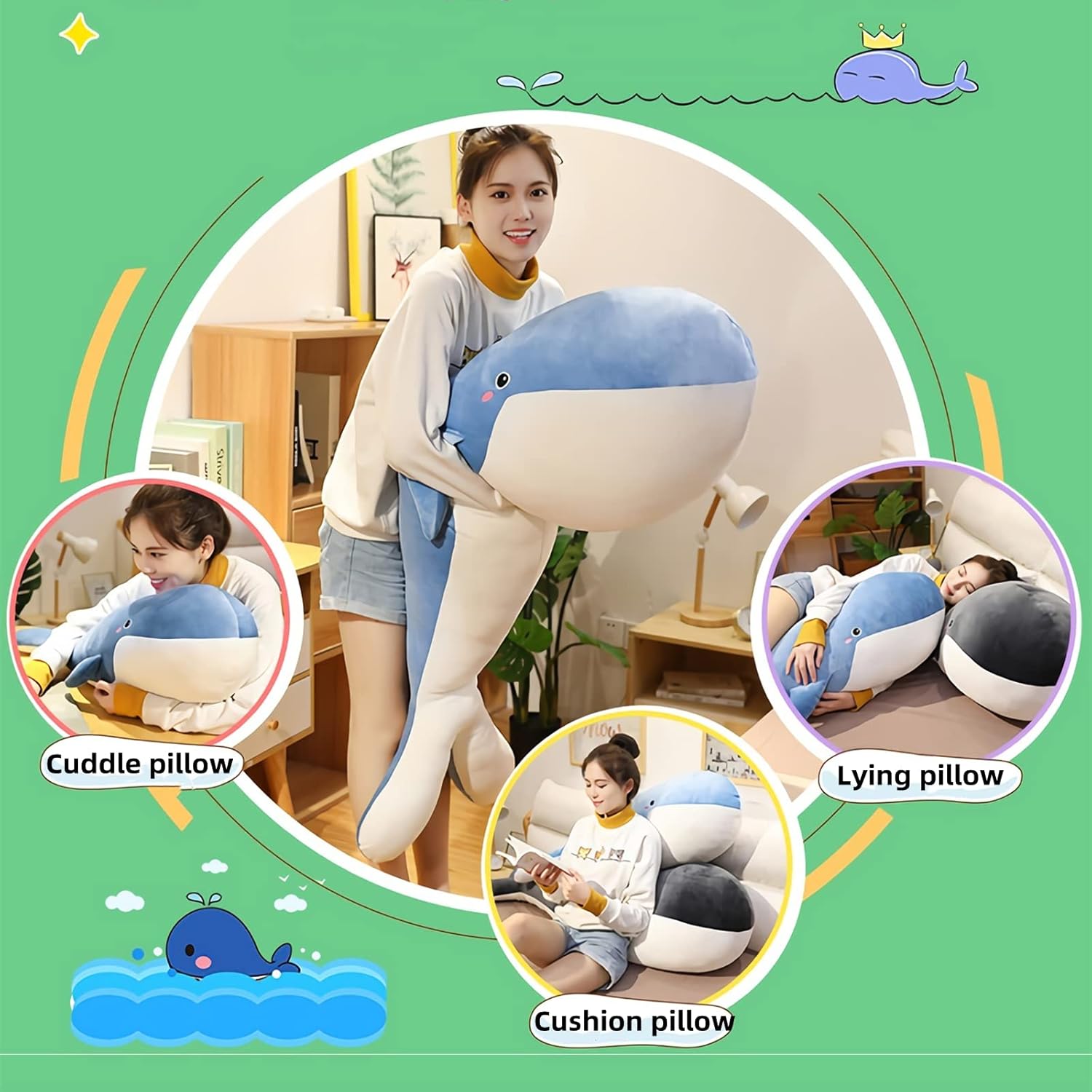 Perfect Cuddle Companion Blue Whale Plush Toy