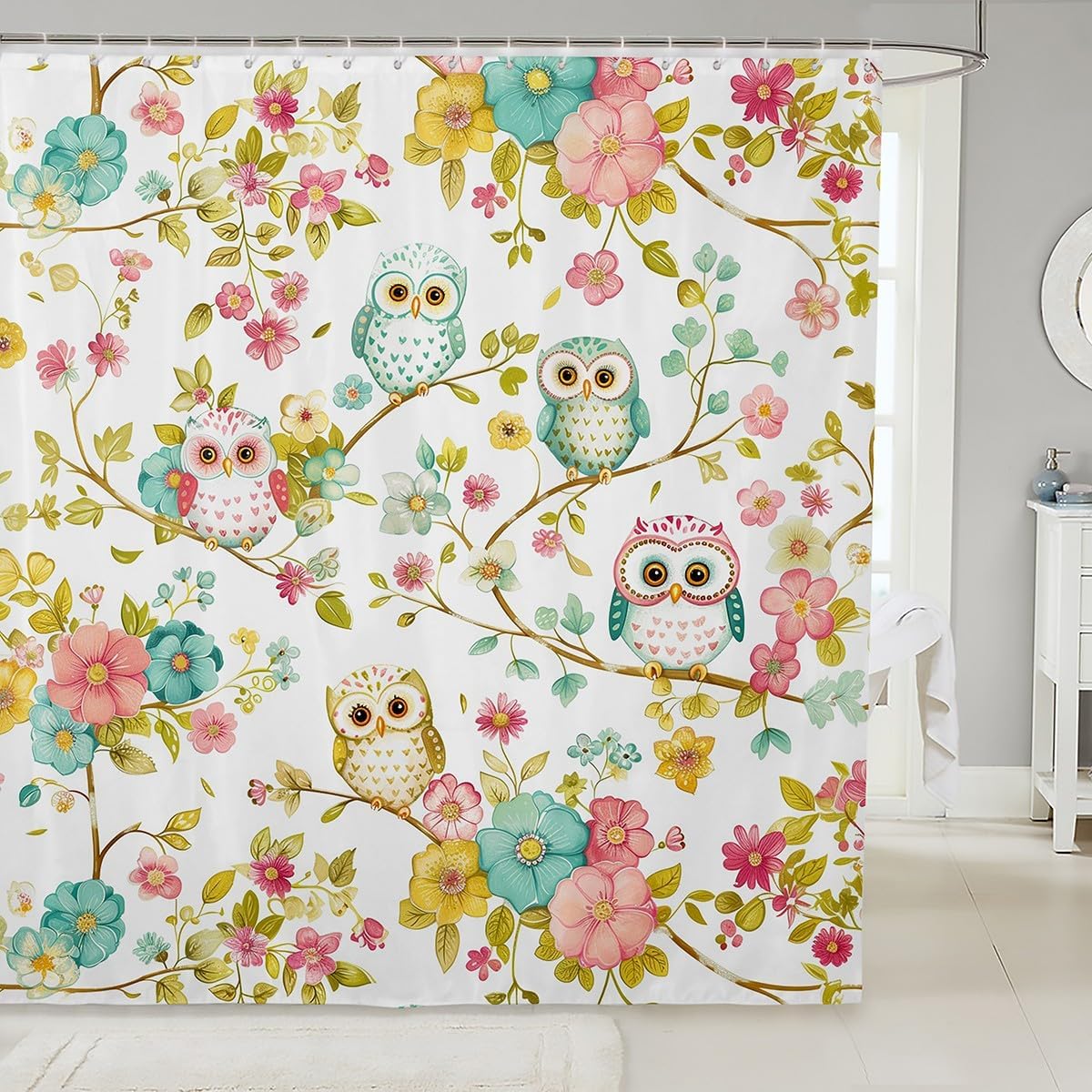Feelyou Owl 72x72 Shower Curtain
