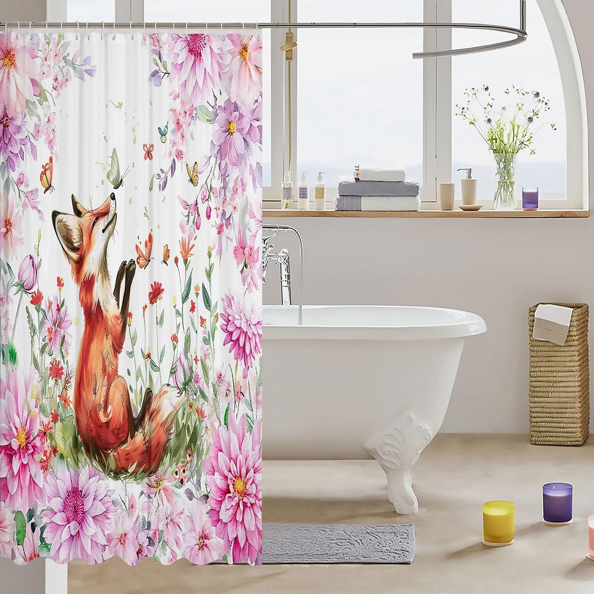 Woodland Fox Bath Curtain