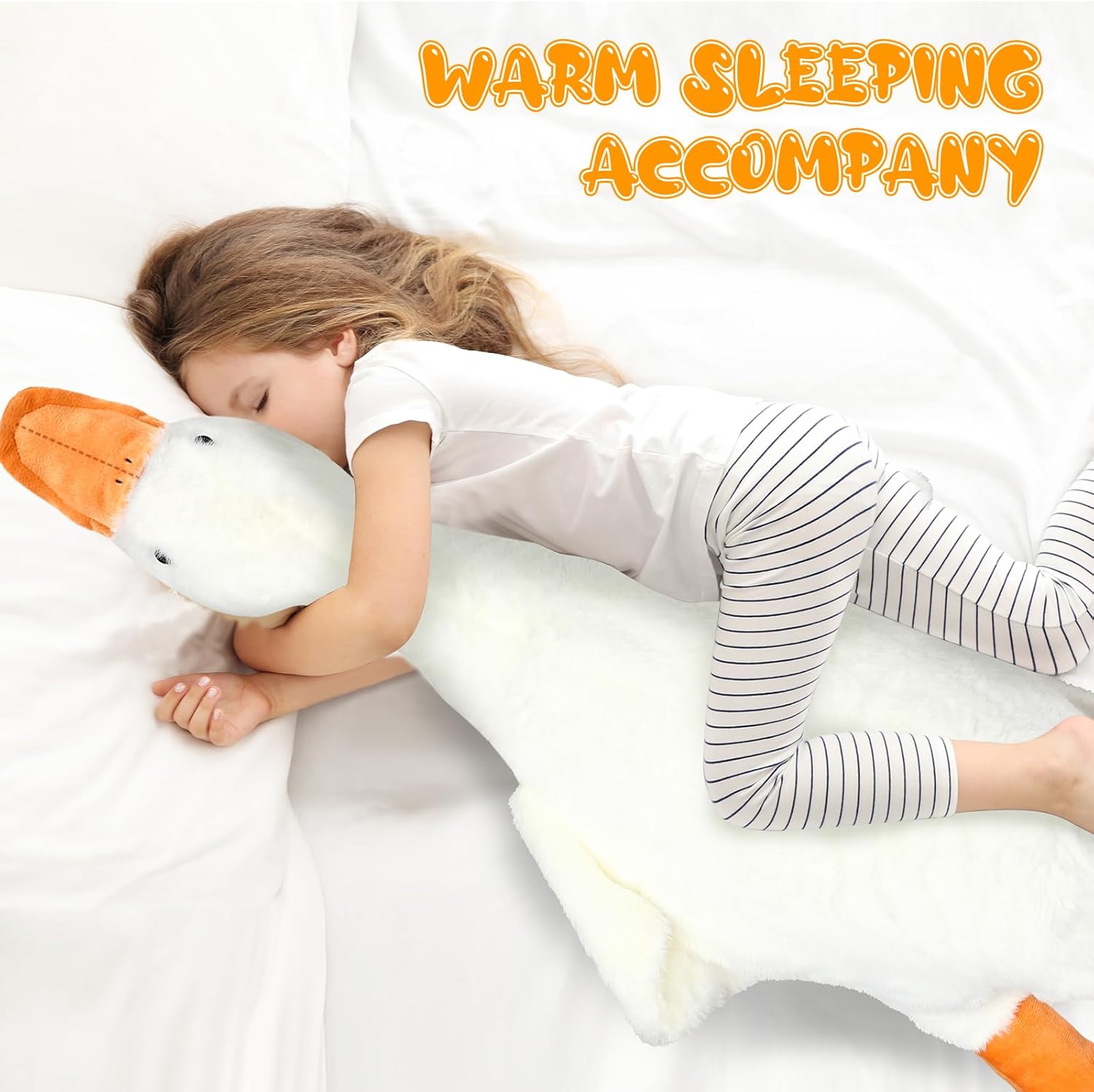 Lenwen 63 Inch Giant Goose Plush Pillow Toy