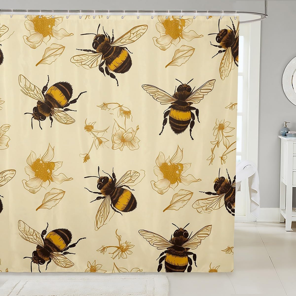 Kids Honeycomb Shower Curtain