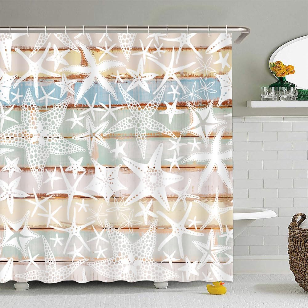Starfish Shower Curtain Set