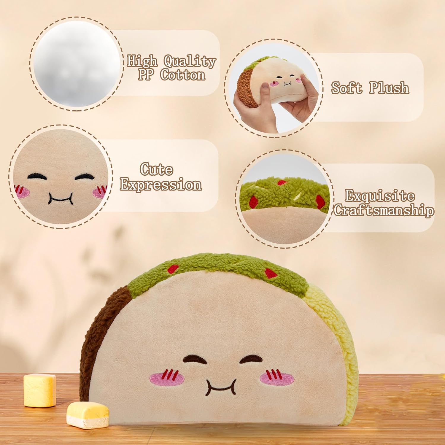 Taco Plush Pillow