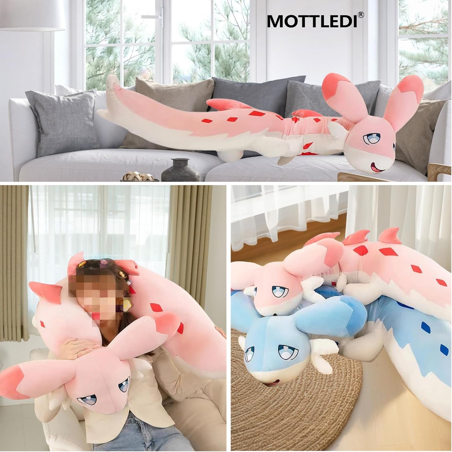 MOTTLEDI Weighted Giant Chillet Plush Toy 4FT Super Soft Cozy Cuddler