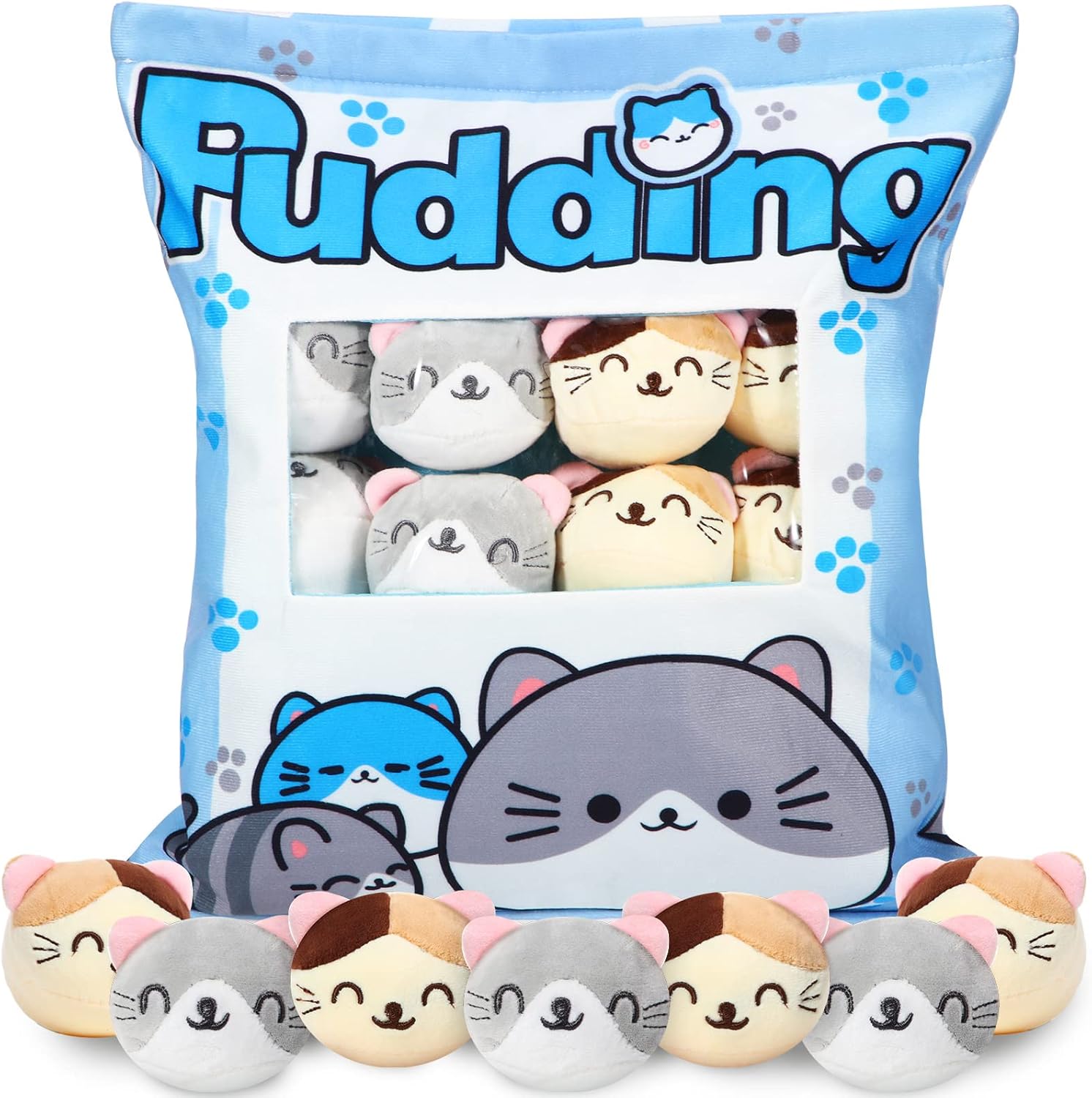 Civaner Adorable Cat Plush Pillow Throw