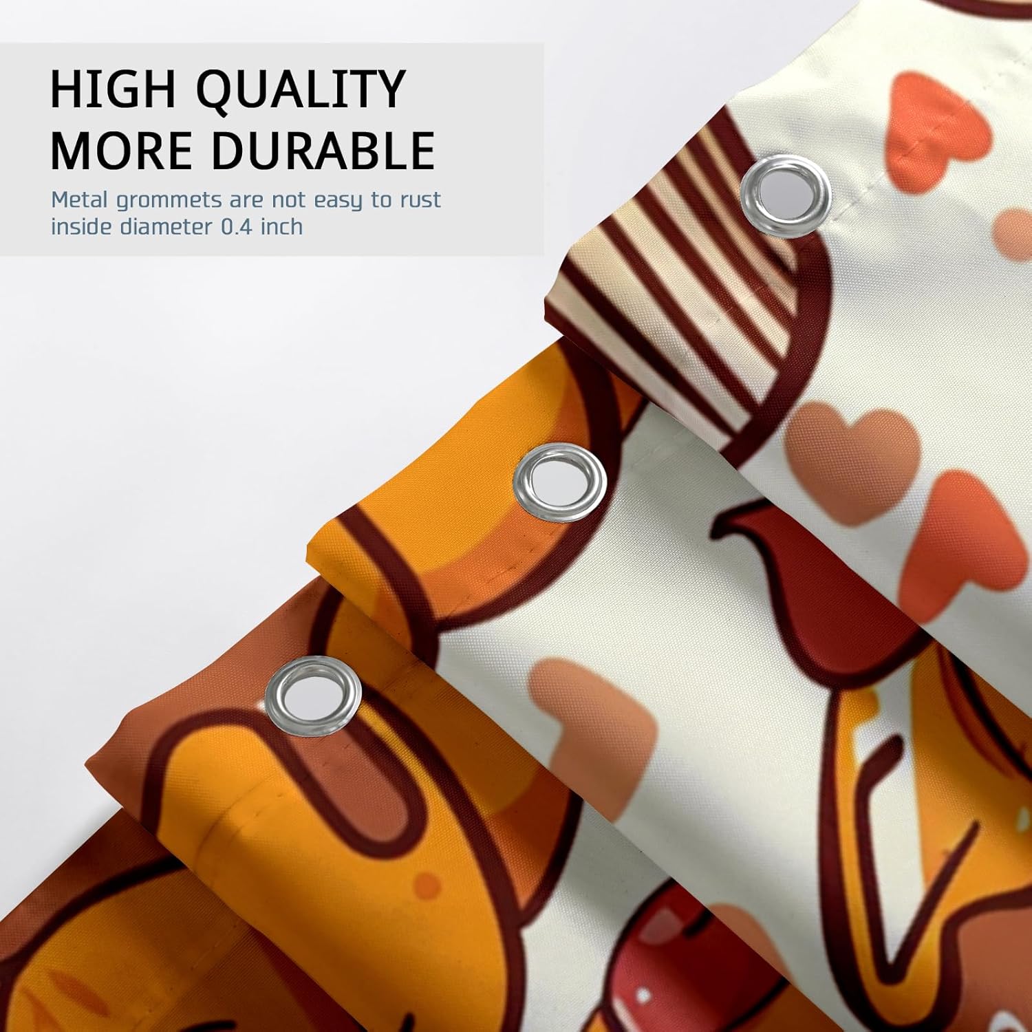 Cream Fall Food Shower Curtain Set Autumn Retro Cake shower curtain 72x72 inches