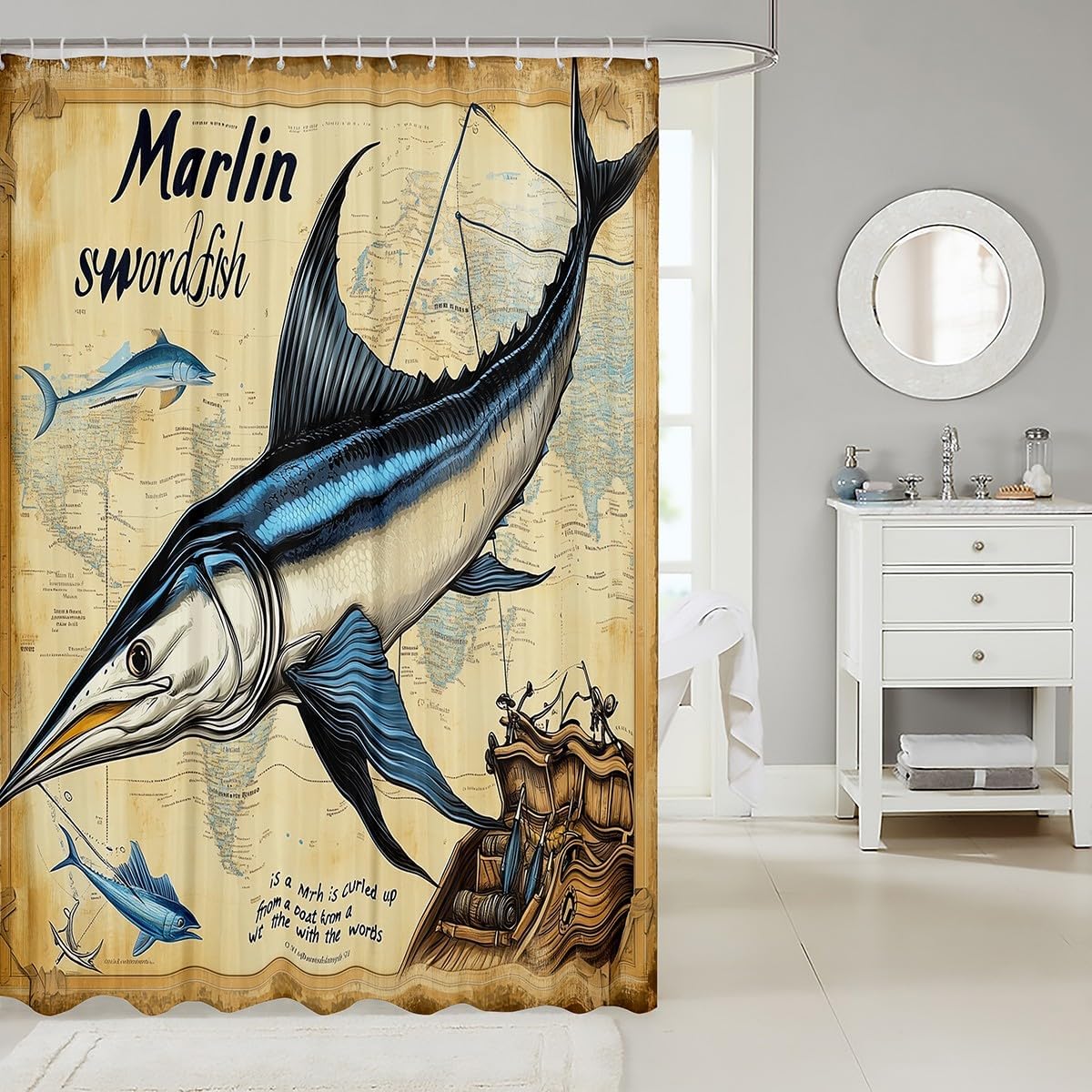 Feelyou Kids Fun Ocean Bath Curtain