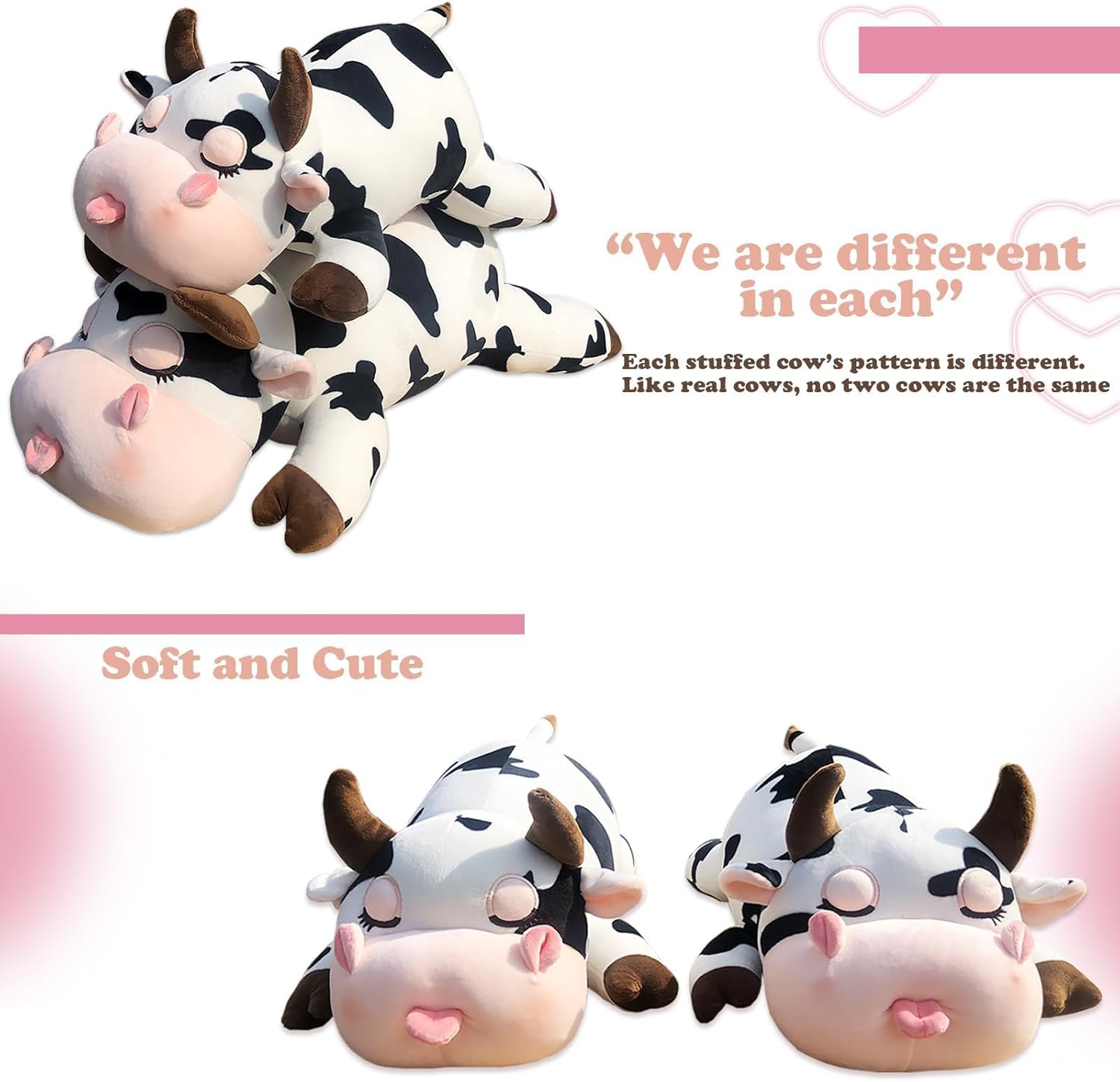 Cozy Cow Pillow for Kids Adults