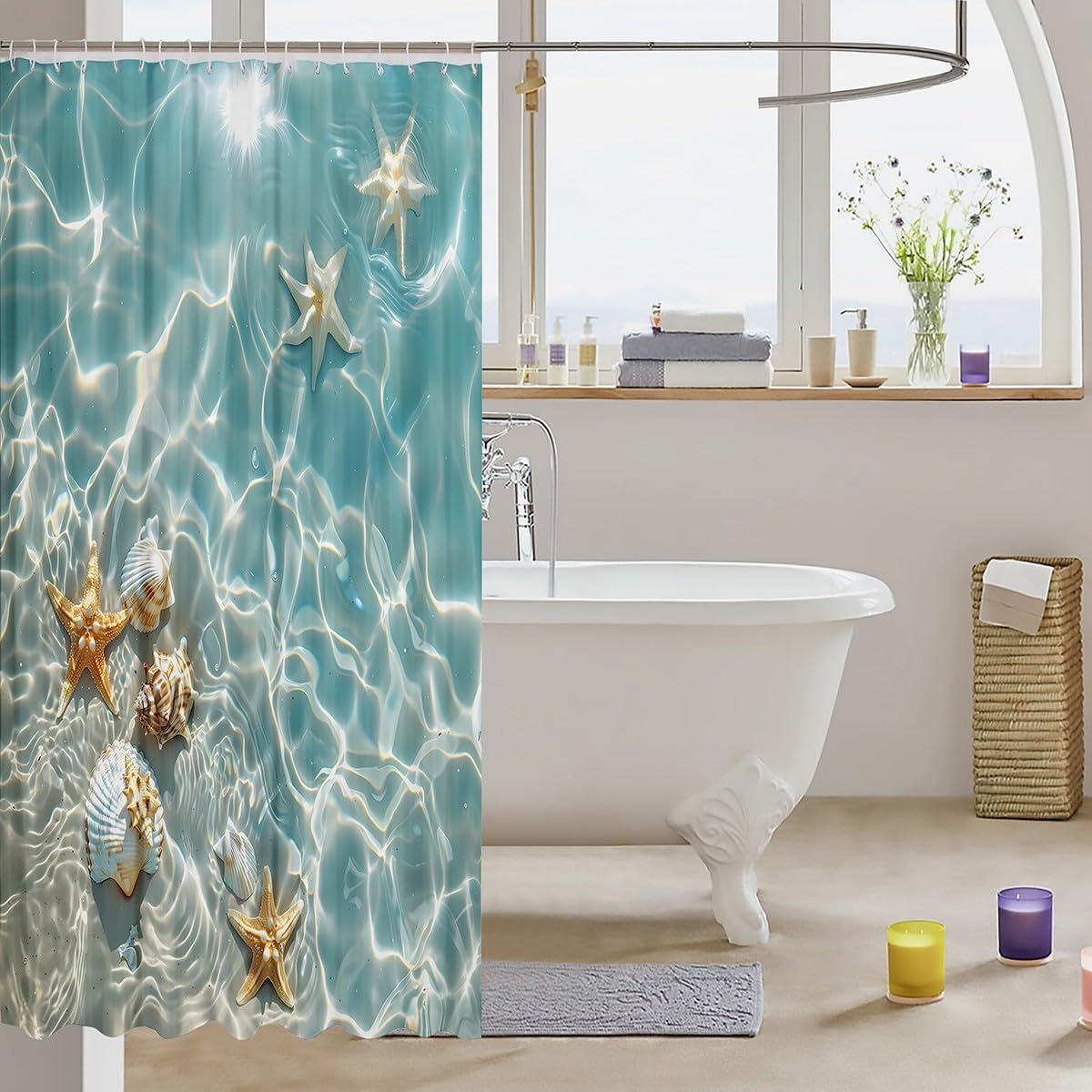 Feelyou Kids Ocean Shower Curtain 72x72