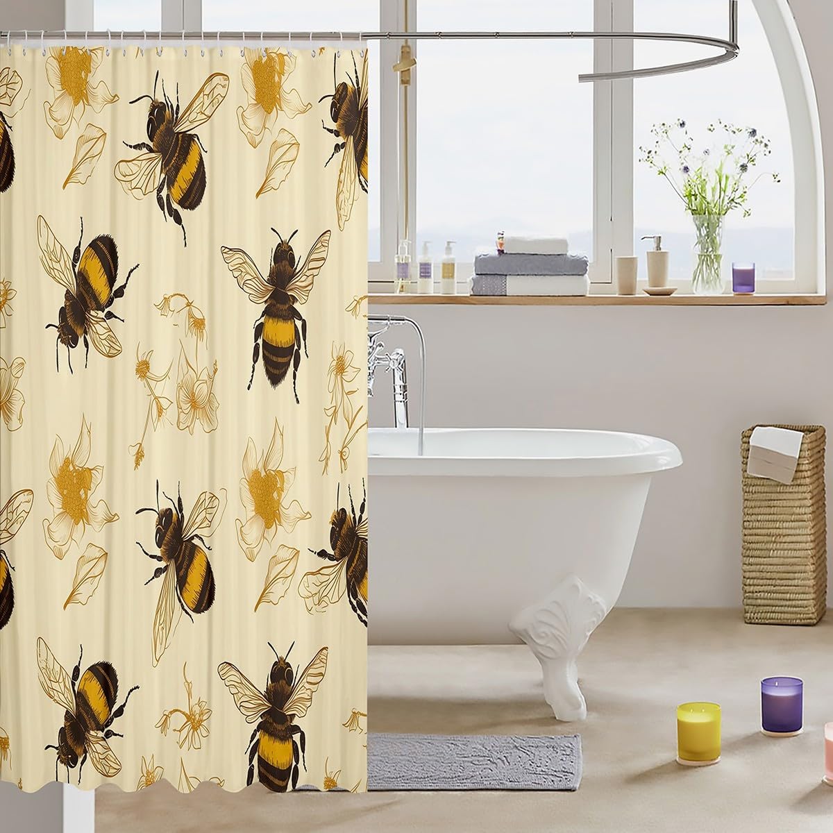 Kids Honeycomb Shower Curtain