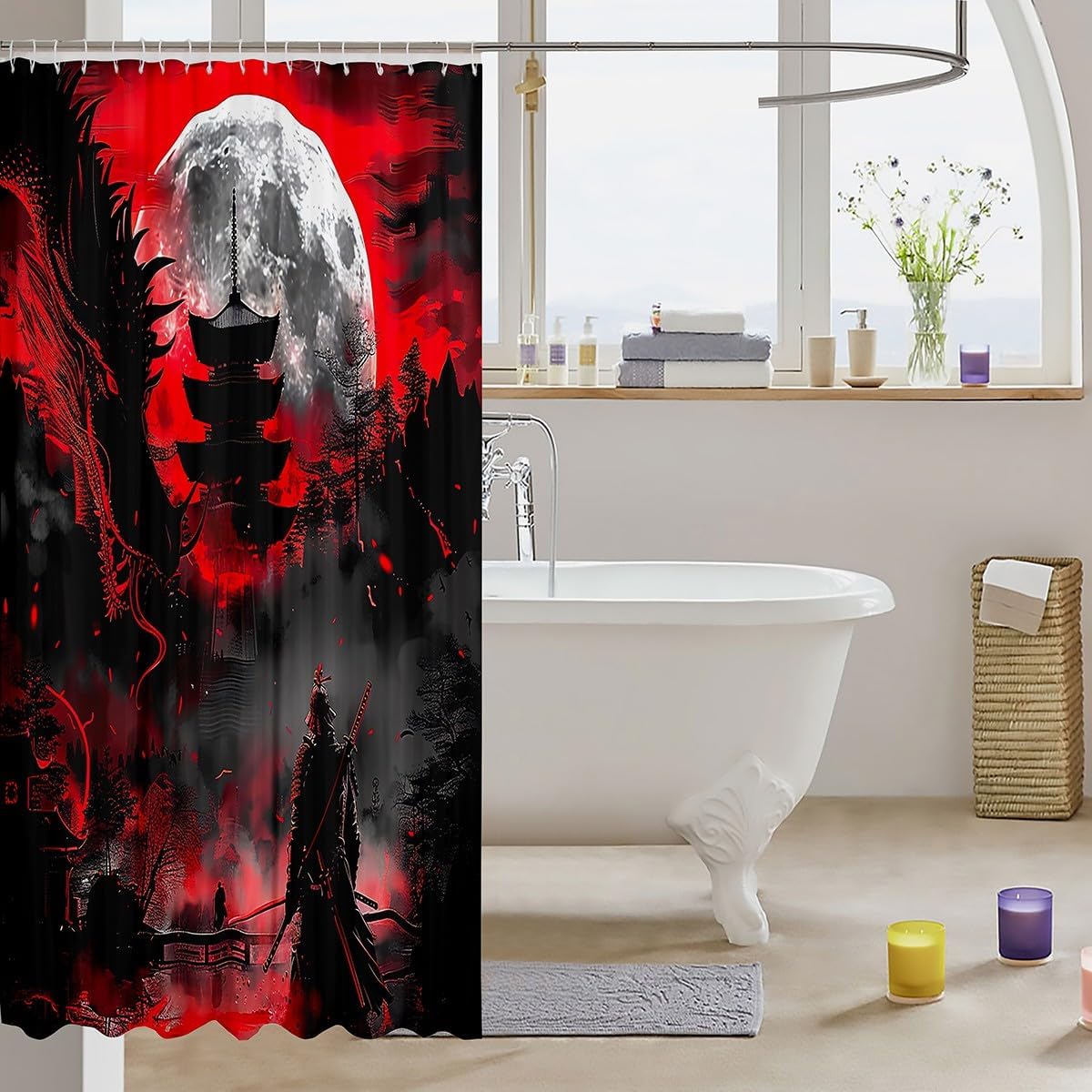 Manfei Western Dragon Kids Shower Curtains