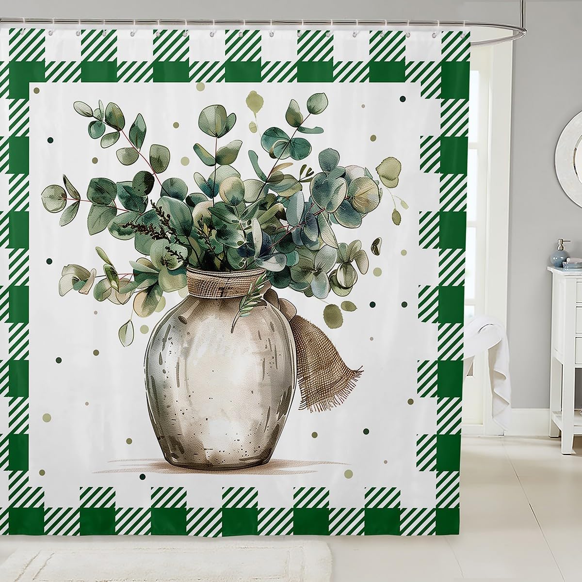 Feelyou Campanula Bath Curtain 72x72 - Pure Design for Your Bathroom