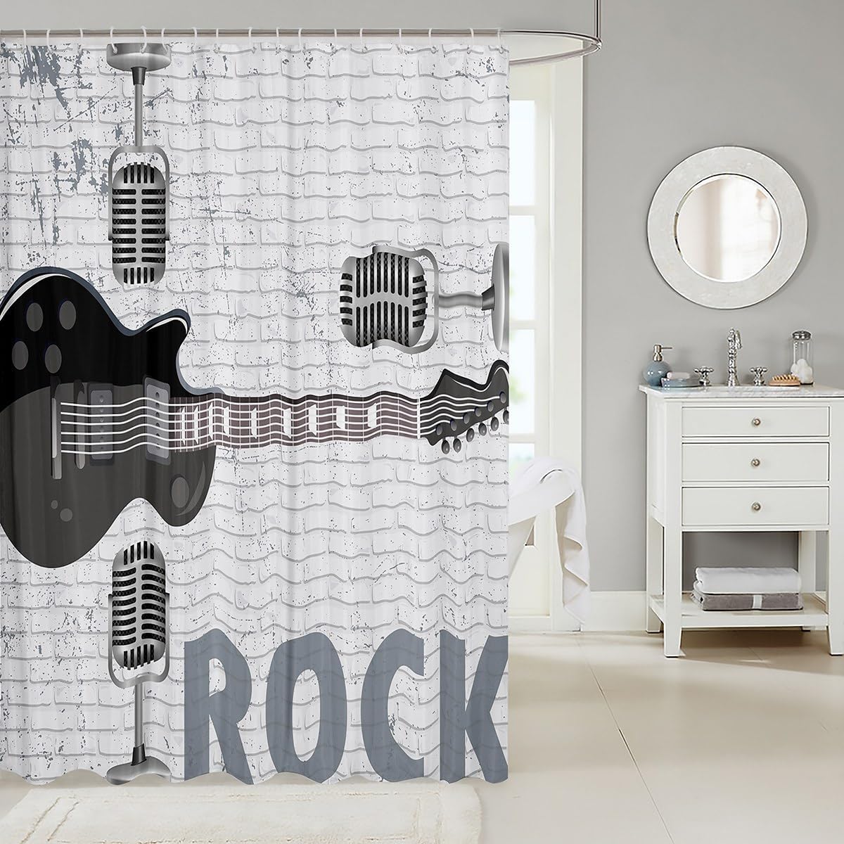 Rock n Roll Kids Shower Curtains